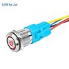 16mm Flat Metal Push Button Switch with LED Ring Light
