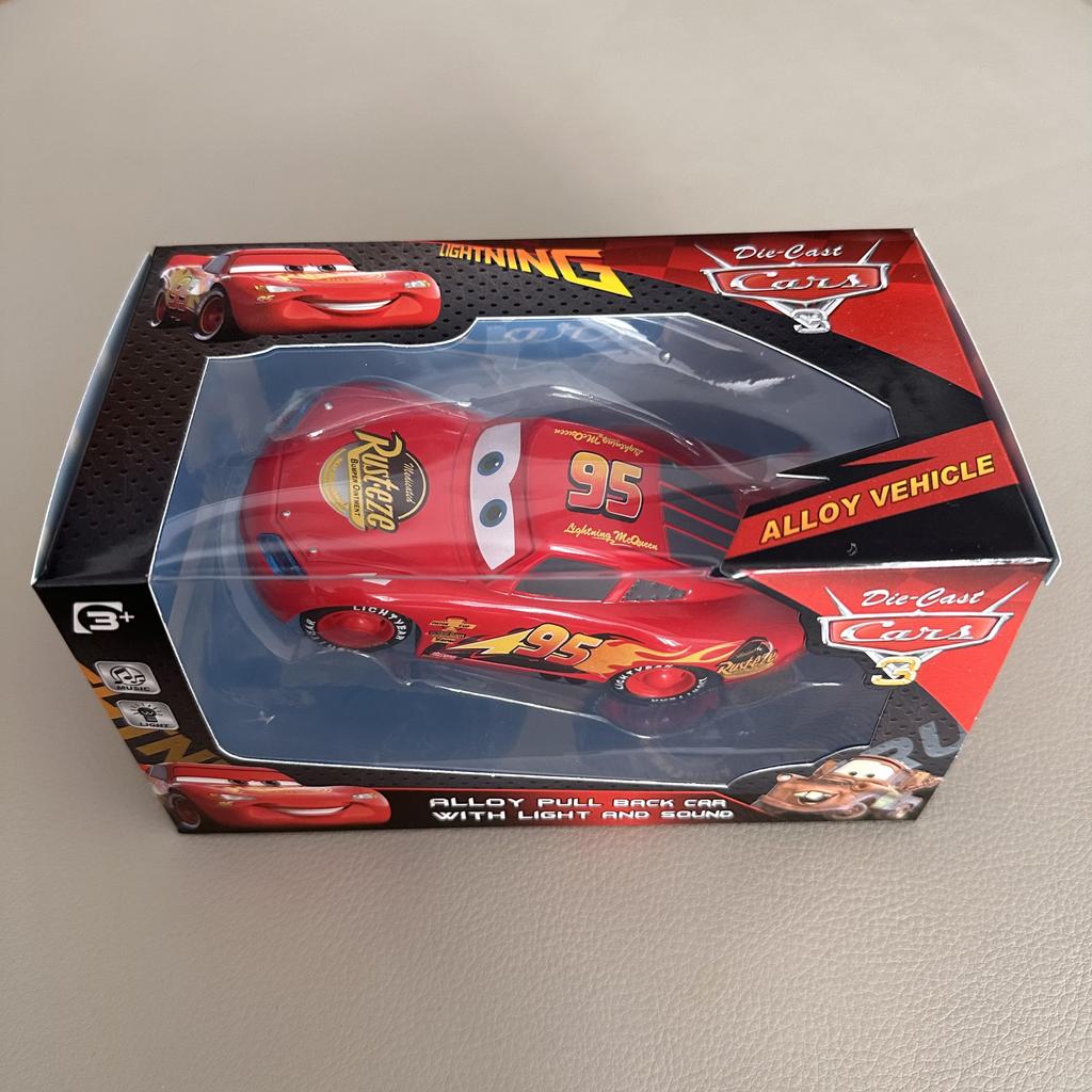Lightning Mcqueen Cartoon Pixar Original Alloy Car With Light Music Model Mater Pull Back Set Kids Birthday Toy Kid Friendly Entertaining Fun Play