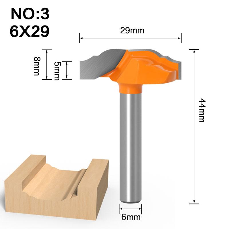1/5pc 1/4inch 6mm Shank Woodworking Door Frame Lace Knife Door Engraving Profiled Lace Cabinet Engraving Knife Imported Milling Cutter