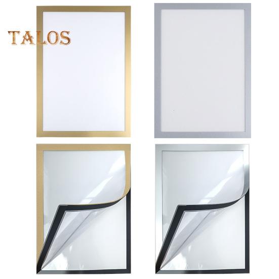 A5/A6 Magnetic Sign Holder Wall Mounted Self-Adhesive Photo Display Frame Transparent PVC Picture Document Paper Poster Artwork Painting Holder