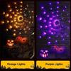 Halloween Spider Web Lights Spider Net LED String Lights with 8 Lamp Mode for Haunted House Halloween Home Window Wall Decor