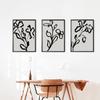 Černobílý abstraktní květinový plakátový tisk Plátno Malba Moderní minimalistické nástěnné umění Obrázky pro obývací pokoj Domácí dekorace Cuadros