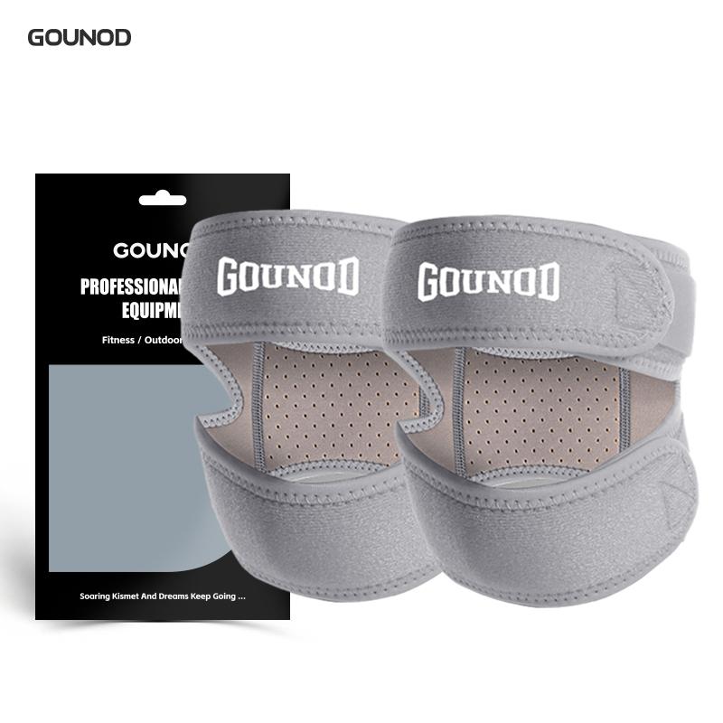 1Pc Sports Silicone Patella Pressurized Meniscus Patella Running Mountaineering Breathable Basketball Knee Pads Knee Pads Professional Grade серый