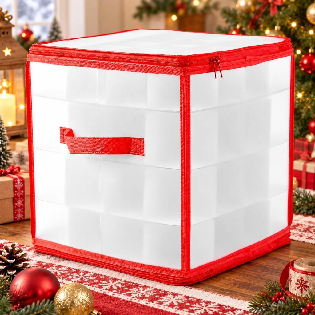 Holiday Decoration Storage Box Large Capacity Foldable Ornament with