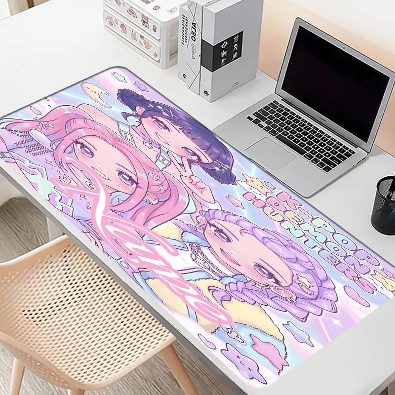 Custom Name Personalized KPop Demon Hunters Pattern Mousepad, Laptop PC Desk Mat, Decorative Desk Mat for Home Keyboard Pad Gift