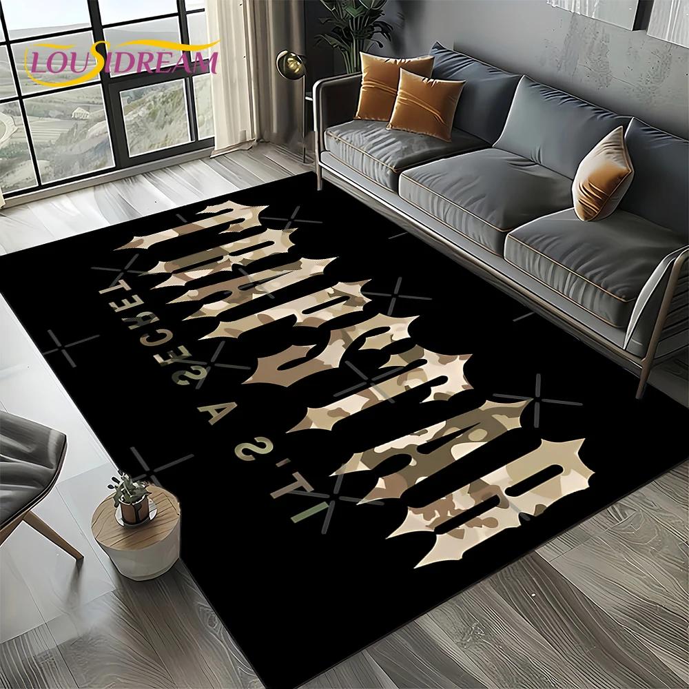 3D Fashion Trapstar London Logo Carpet Rug for Bedroom Living Room Home Sofa Decoration,Children Game Large Decor Floor Mat Gift