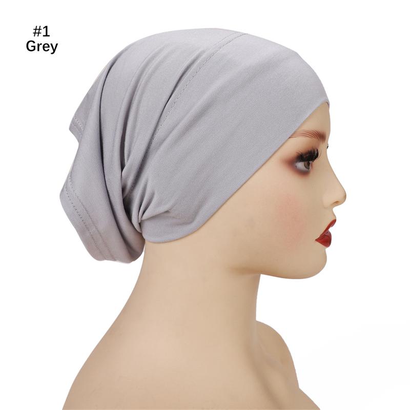 Ramadan Muslim Under Scarf For Abaya Women Big Size Jersey Inner Hijabs Caps Cotton Under Hijab Cap Islamic Female Turban