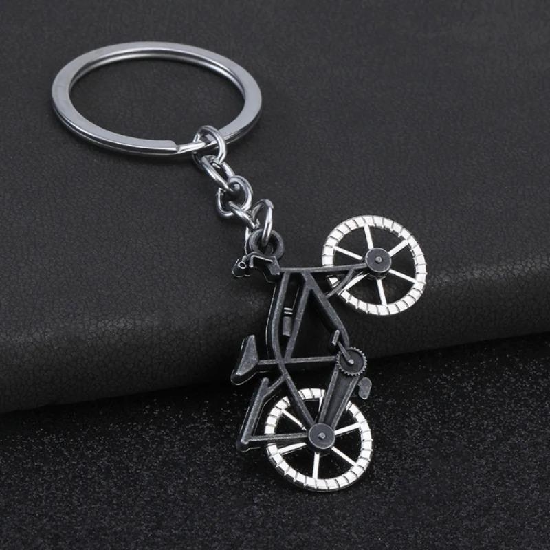 3D Dreidimensional Metall Fahrrad Schlüsselanhänger Personalisierung Abenteuer Abzeichen Schlüsselring Originalität Rucksack Schlüsselanhänger Zubehör Geschenk