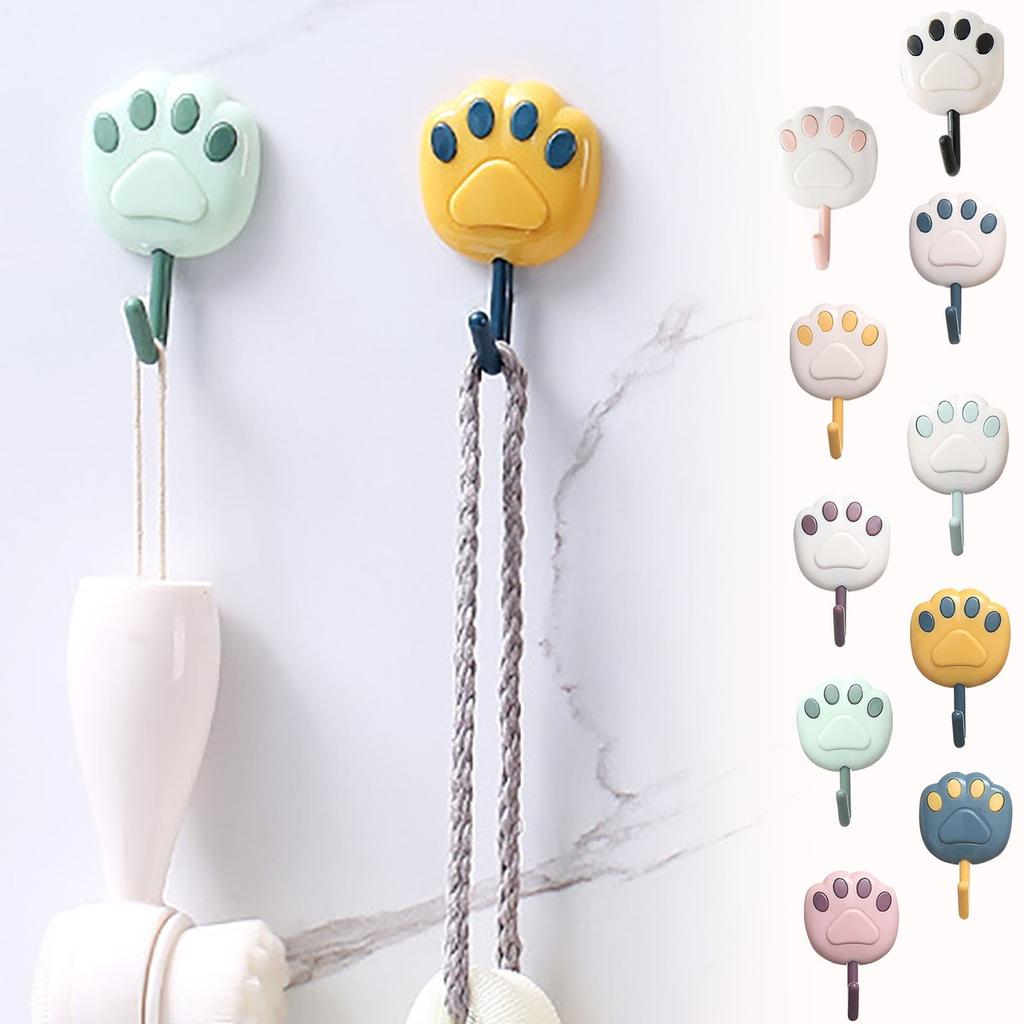 8Pcs Shaped Hook Plastic Non-marking Super Glue Hook Nail-free Hook
