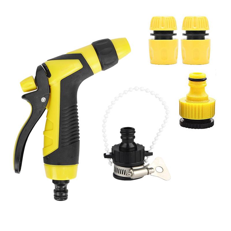 Water Guns High Pressure Water Gun Garden Watering Tool Adjustable Shower Car Wash Water Gun Multi Functional Sprayers Connector