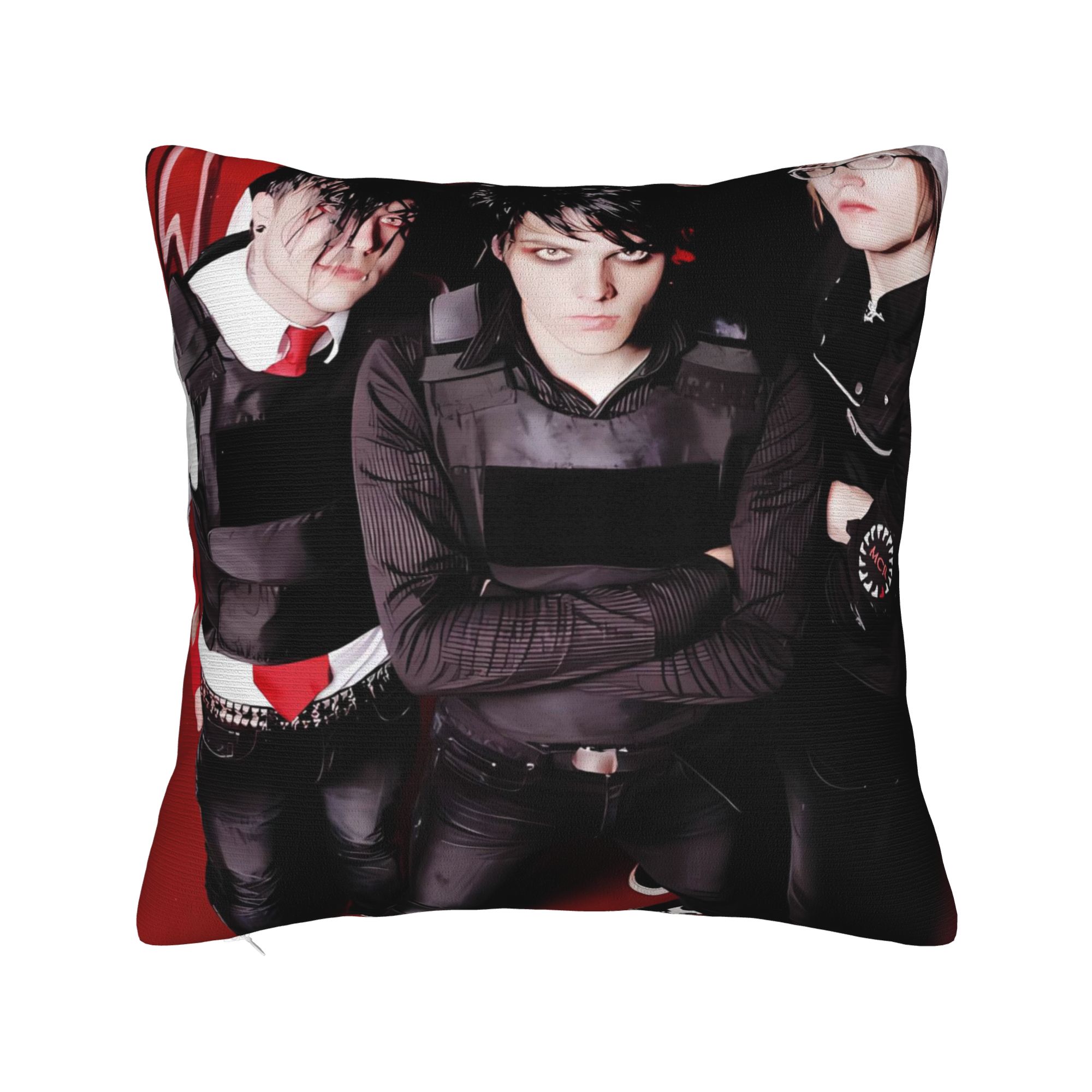 

My Chemical Romance Band Pillow Case Print Pillow Cover For Sofa Couch Bed Living Room Morden Cushion Cover 12x12Inch