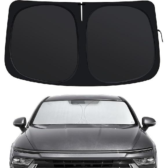 Windshield Sun Shade Compatible With Hyundai Sonata -2025, Front Window Shades Fit For Sonata, Foldable Car Sun Shield With Steering Wheel Sunshade