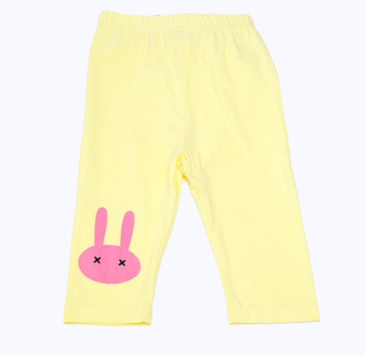 Summer 2022 Girls' Cartoon Rabbit Leggings, S/M/L - Thin Modal Mid-Length Pants