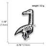 Anime Dinosaur Lapel Pin: Japanese & Korean Style Enamel Brooch for Men's Fashion