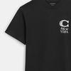Coach Logo Letter Round Neck Short Sleeve T-Shirt Ss24 Drop Shoulder Women Tops Black CP227-BLK