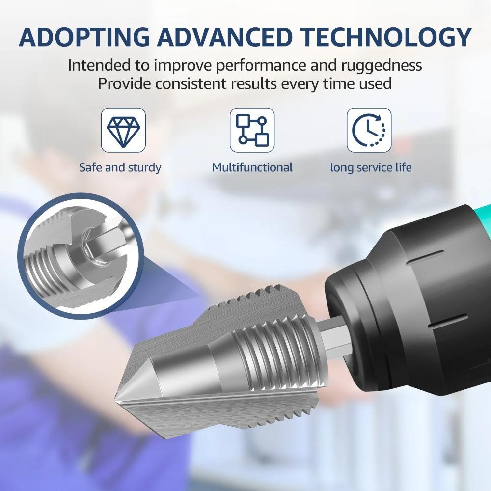 4 Point and 6 Point Thread Drill Bit Set Water Pipe Lifting Stepped Drill Bit  Power Tools Parts