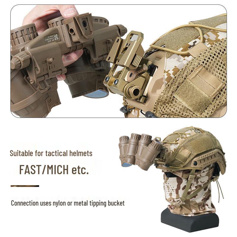 Tactical Helmet Set with Quad-Tube Night Vision