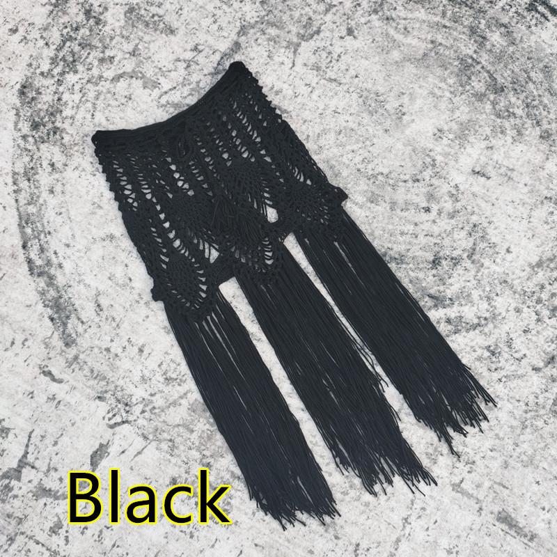 Handgehäkelter Strand-Quastenrock Bikini Cover-Up