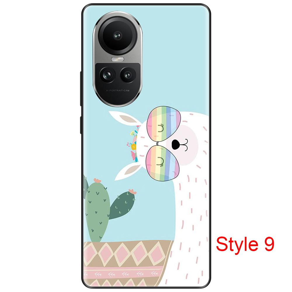 Black Case for Oppo Reno 10 10Pro 6.67inch Case On OppoReno10Pro Dust-proof Fundas Coque Etui Bumper Soft Tpu