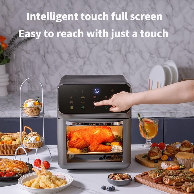 10L Velkokapacitní bezolejové elektrické fritézy pro domácnost Kuchyň 360° Pečení Konvekční trouba Automatická hluboká fritéza