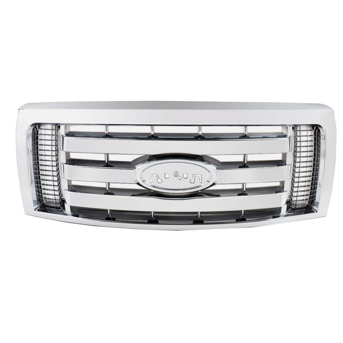 Silver Electroplated Front Grille Mesh for 2009-2014 Ford F150 Standard