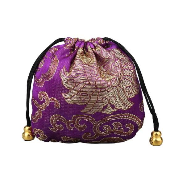 Яркая цветная китайская сумка на удачу подарочная сумка для хранения с благоприятным облачным дизайном 375₽