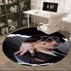 The Addams Family,Gothic Fashion Chair Mat Round Rug Office Carpet, Machine Washable, Non Slip, Suitable for Living Rooms, Bedrooms