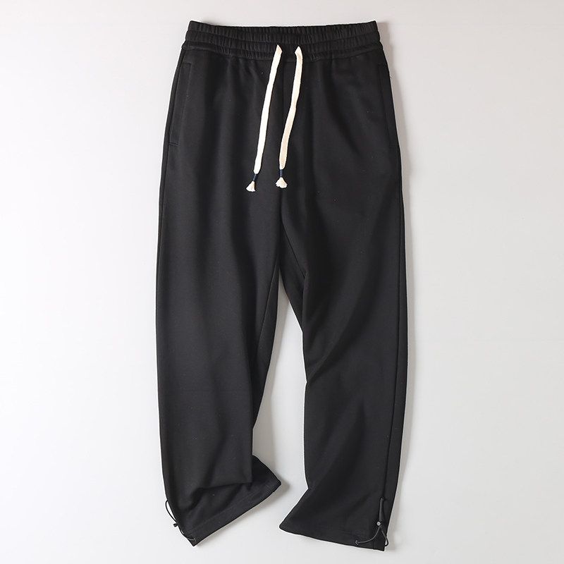 Export Surplus Japanese-Style Terry Cotton Sweatpants for Men and Women, Couple's Retro Solid Color Versatile Straight-Leg Casual Jogger Pants