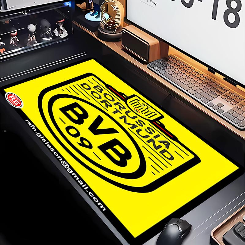 Borussia Dortmund Theme Premium Non-slip Mouse Pad with Stitched Edges,Durable Rubber Material,for Desktop & Gaming Great Gifts