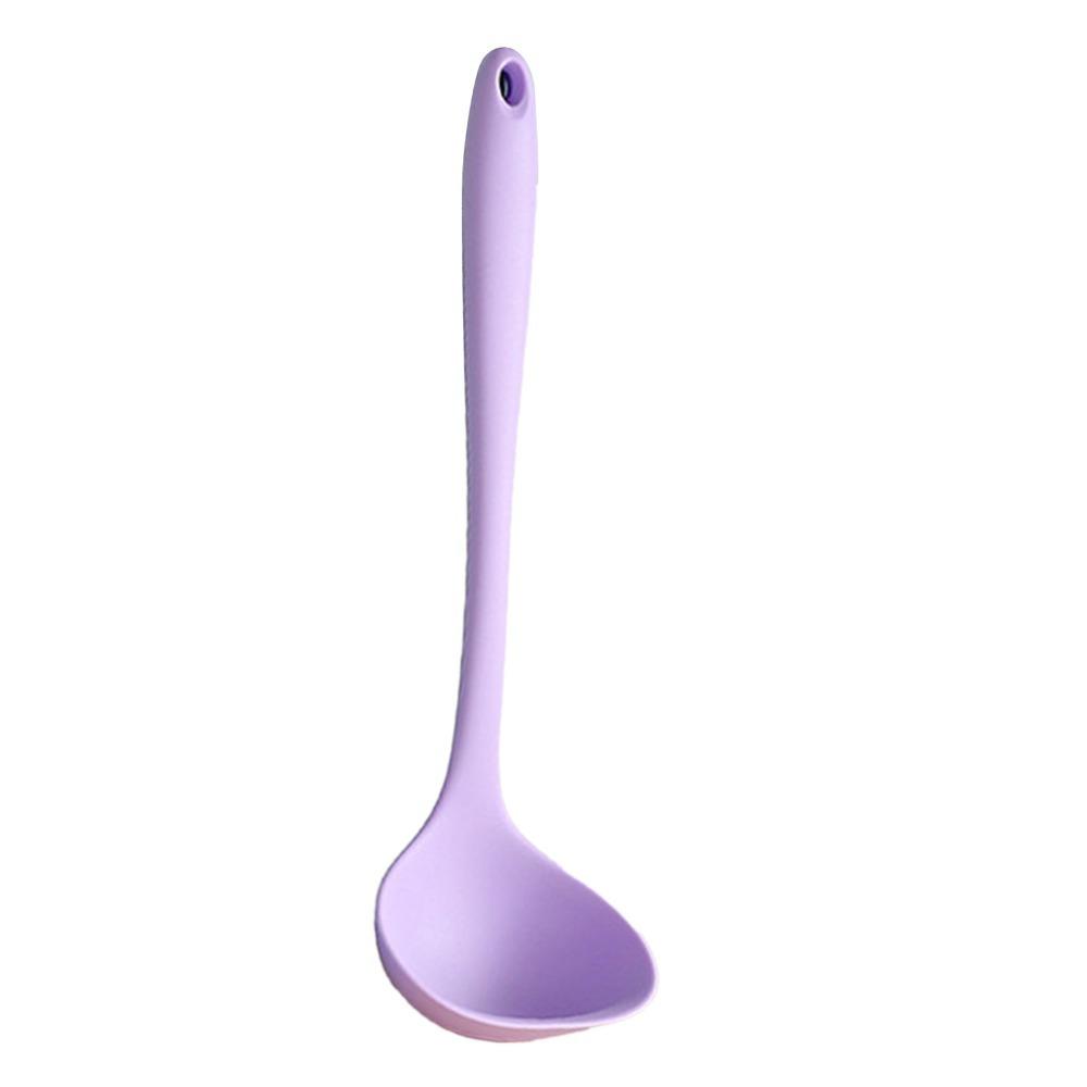 Non-scratch Pan Soup Ladle Round Wide Spoon Head Kitchen Utensil Non-stick Spoon  Daily Cooking