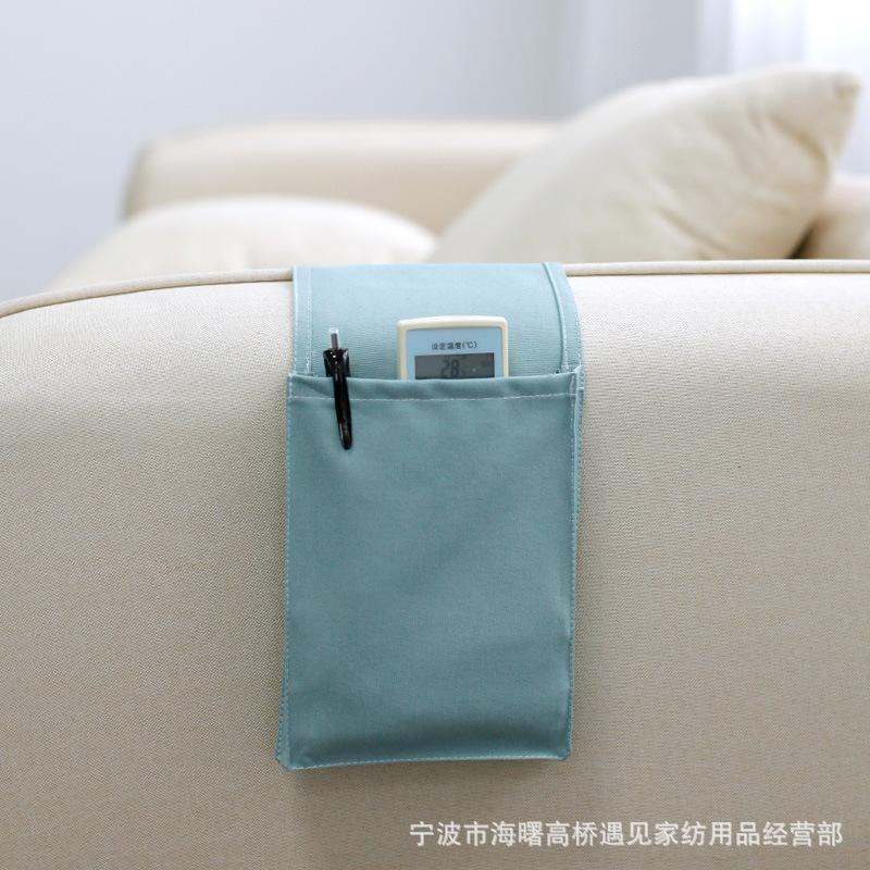 Multipurpose Cotton Linen Hanging Bedside Storage Bag Sofa TV Remote Control Desk Organizer Pockets Bed Holder Pockets