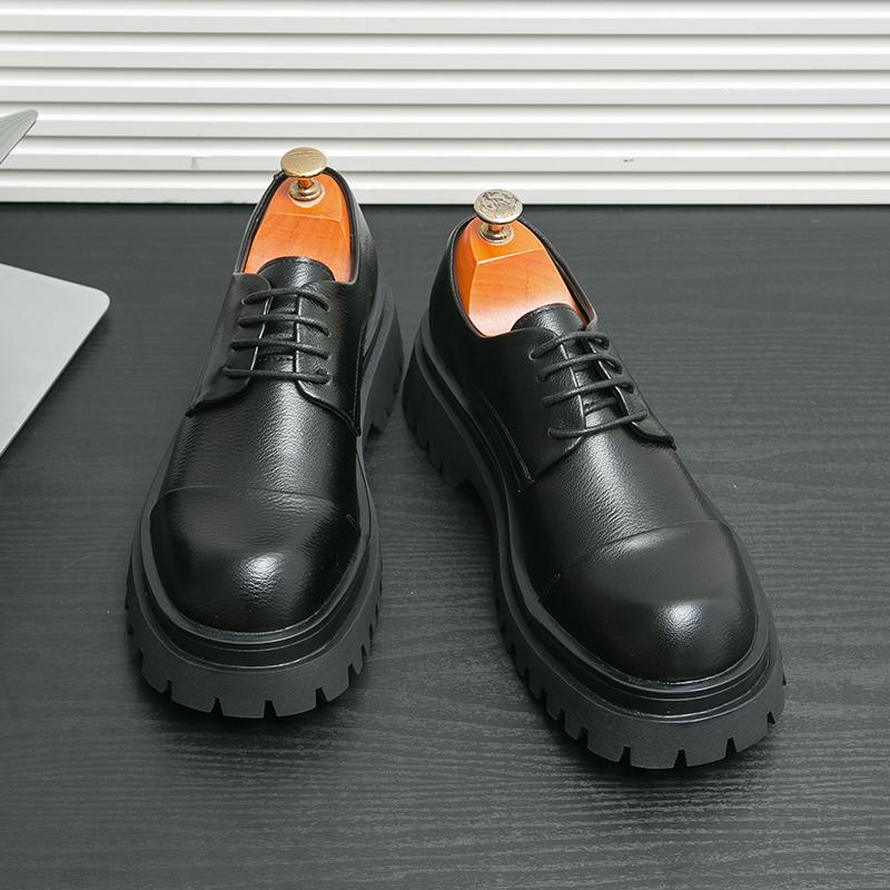 

Новые мужские офисные кожаные туфли, деловые туфли, джентльменские деловые туфли класса люкс ручной работы, классические туфли на шнуровке, для банкета, карьеры, низкие туфли 45 чёрный