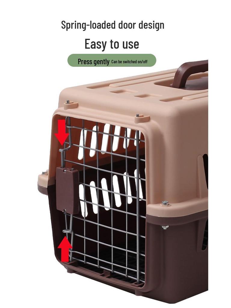 Washable Portable Medium Cat Carrier Crate - Breathable & Ventilated Design