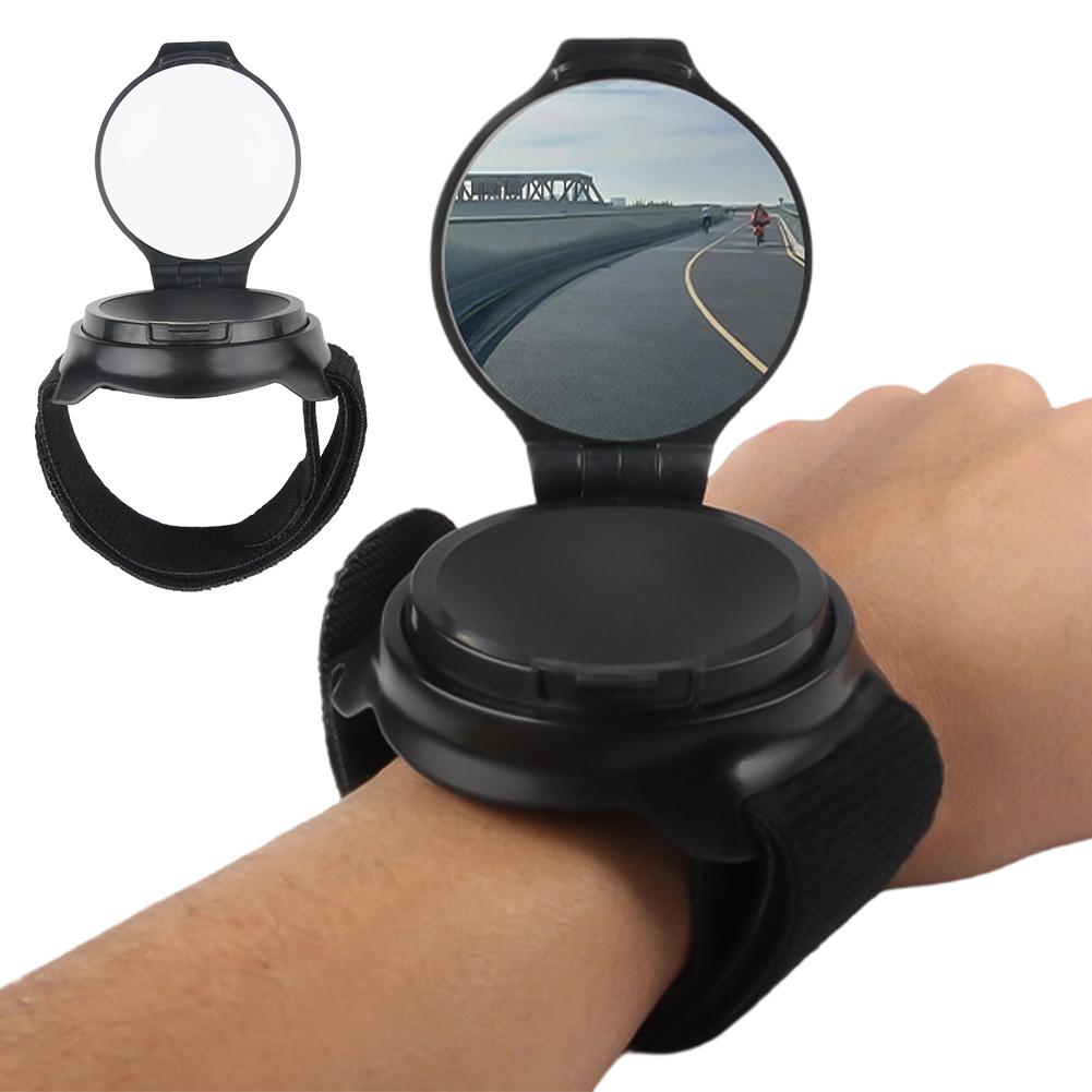 Wristband Cycling Rearview Mirror 360° Adjustable Wide Angle Wrist Strap Rear View Mirror Safe Riding Accessories