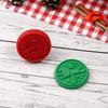 Christmas Cookie Stamp Mold Set with Wooden Handle - Santa Claus & Tree Designs, Silicone, Easy Release