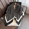 Spring and summer simple twill square scarf temperament commuter scarf decoration fashion shawl neck protection scarf sunshade headscarf women
