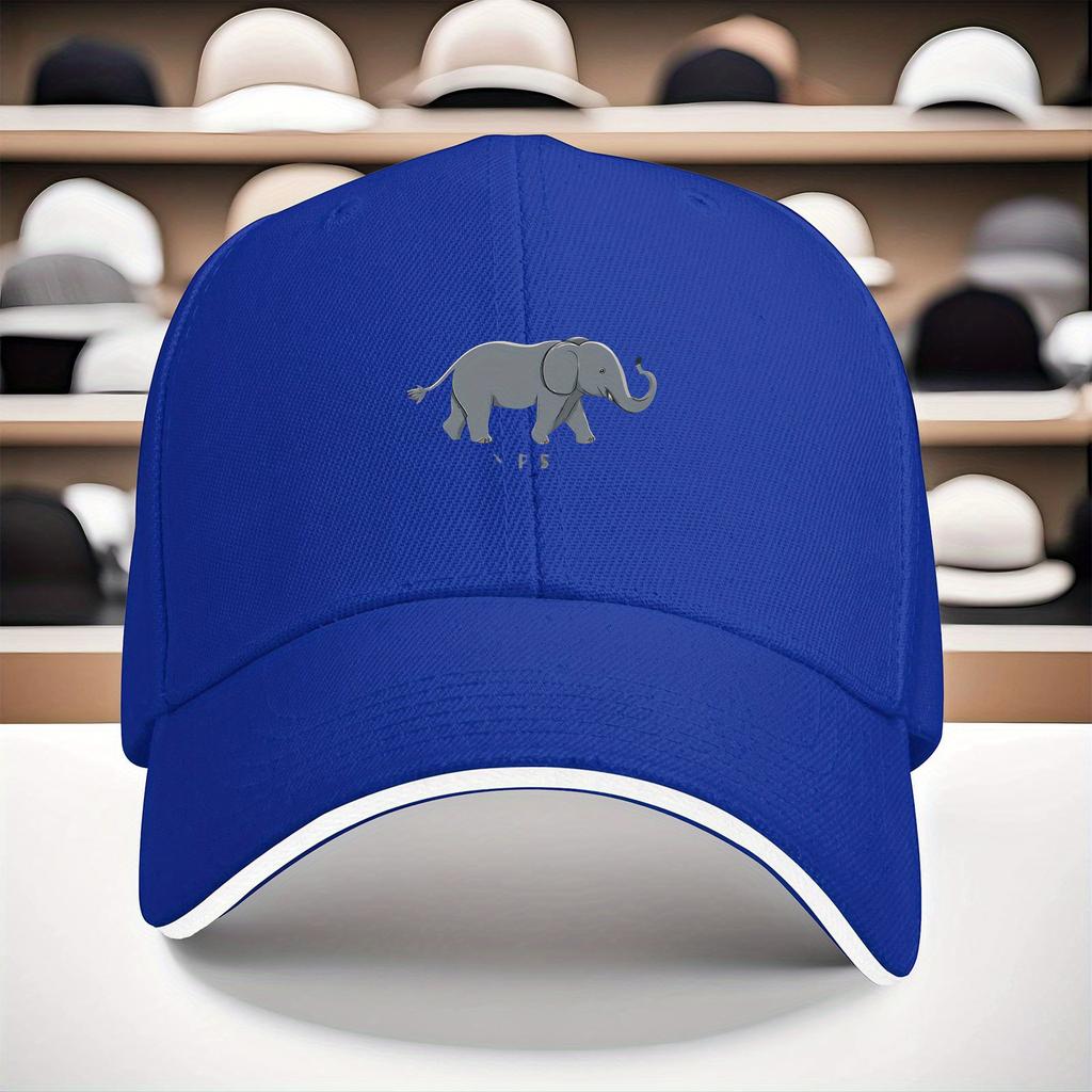 Elephant Logo Baseball Cap Unisex Polyester Adjustable Snapback Outdoor Casual Summer Fashion Headwear