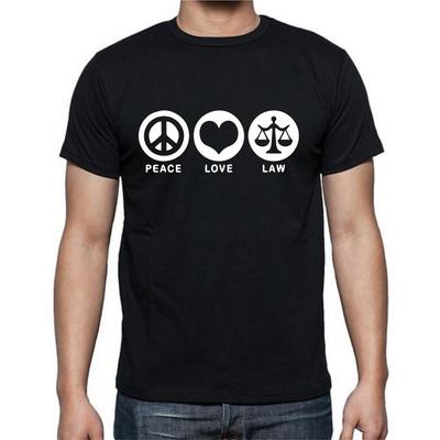 Peace Love Law Court Cop Detective Balance Crime Good Bad T Shirt Tee