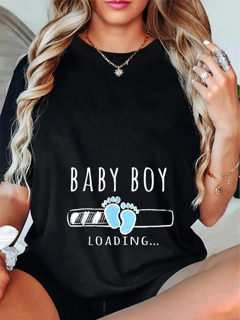Baby Boy Loading Announcement T-shirt
