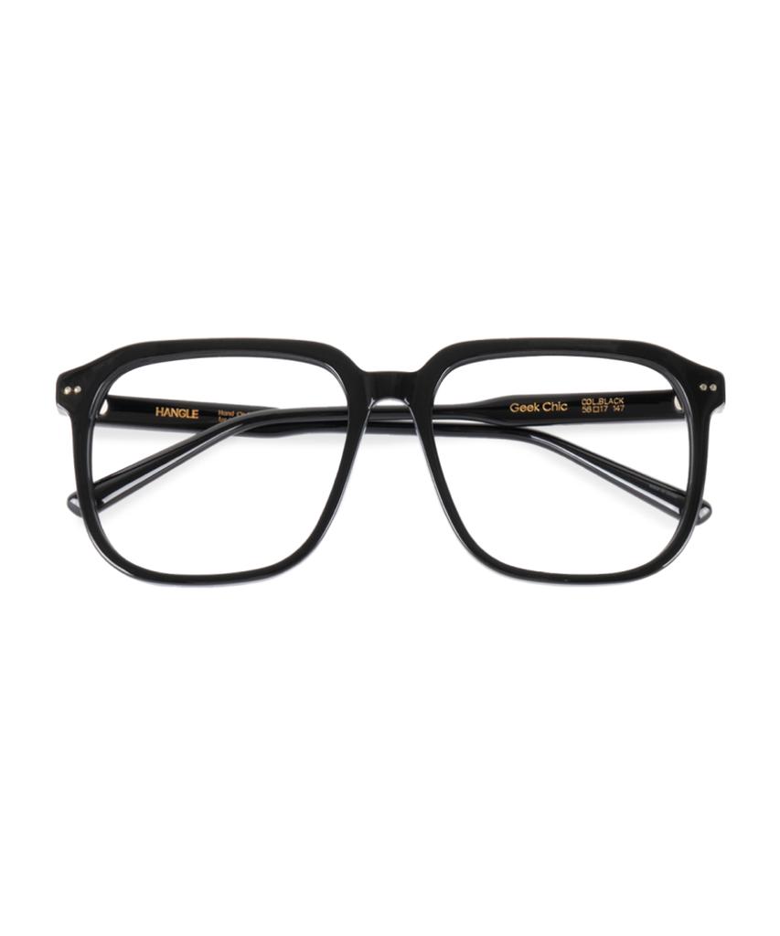 Hangeul Geek Chic Oversized Glasses Black