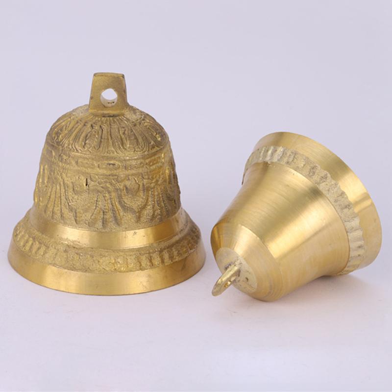 100% Brass Handicraft Large Engraved Bell Produces Loud and Clear Sound School Meditation Church Bronze Creative Gift Pet Bell