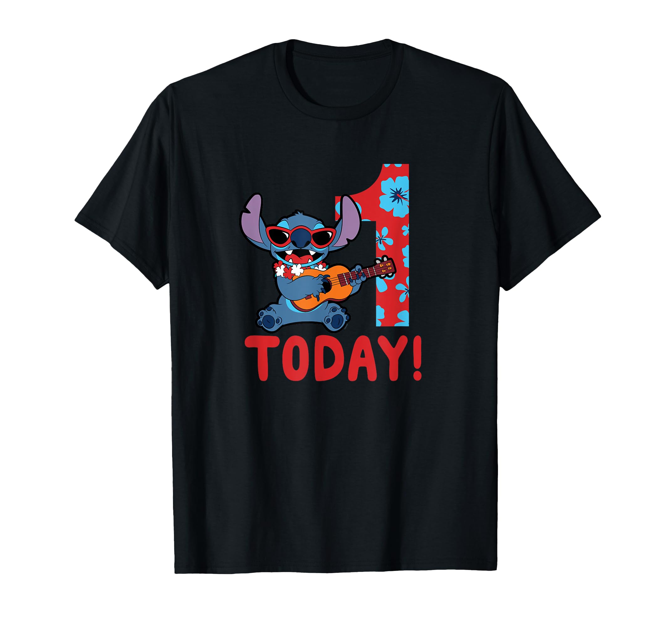 

Disney Lilo Stitch Tropical Birthday 1st Birthday & T-Shirt чёрный