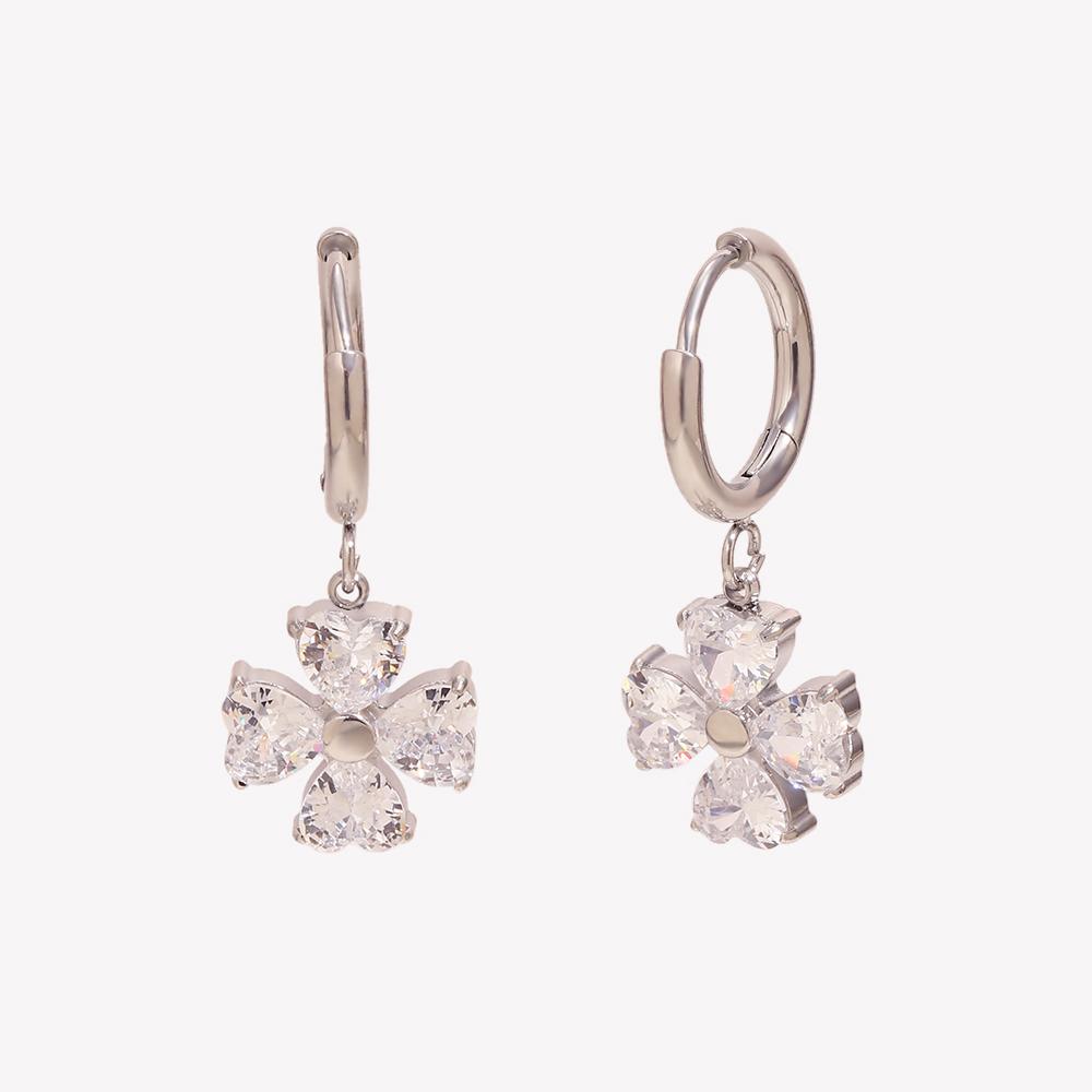 Personalized Stainless Steel Plated 18K Gold Earrings Exquisite Flower Design Women s Jewelry Gift