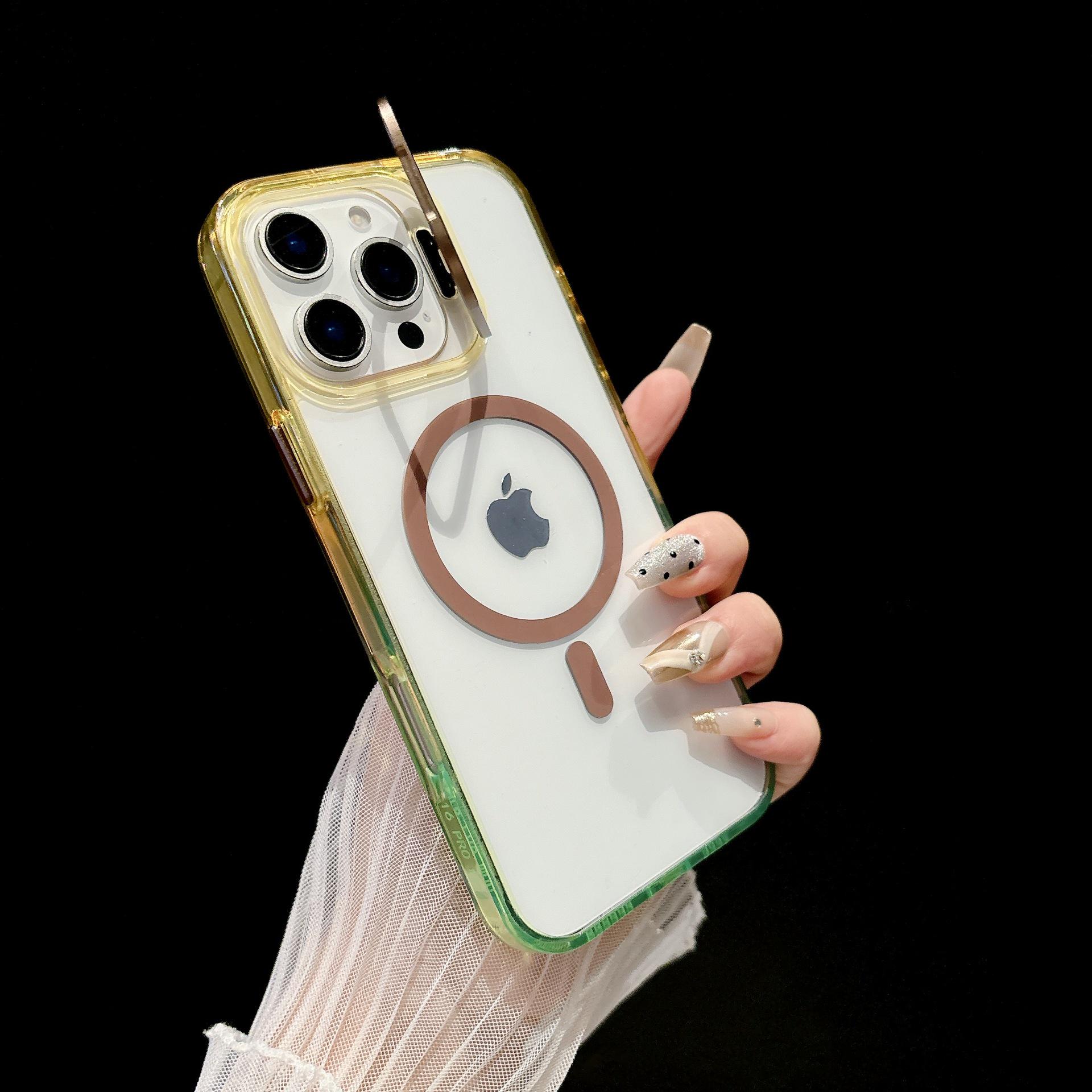 

Gradient Border iPhone 17 Pro Max Case with Clear Lens Holder 13 пустынный/золотой