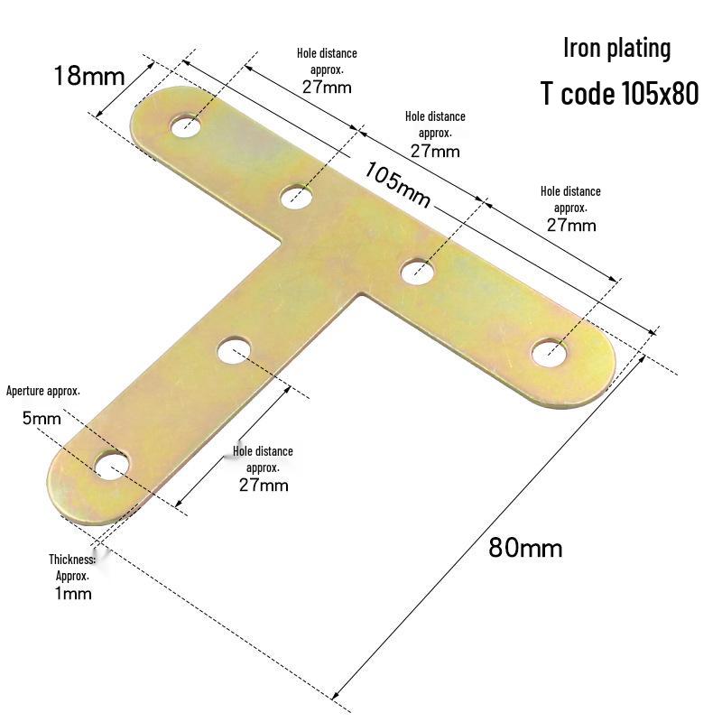 90° TL Type Cold-Rolled Steel Angle Iron Shelf Support Connector