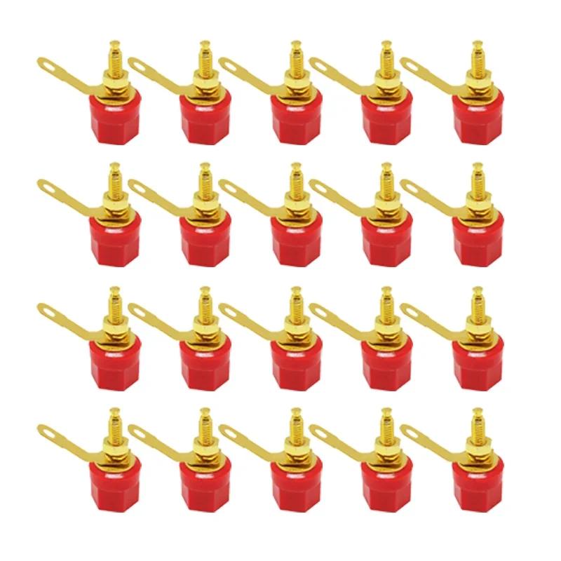 20/80/200pcs 4mm Gold Plated Speaker Amplifier Binding Post Banana Plug Speaker Terminal Binding Post for Connector