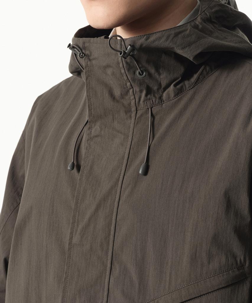 Musinsa Standard [City Leisure] Cn Hooded Windbreaker Jacket [Mud Grey]