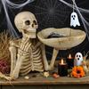 Skeleton Storage Tray Halloween Candy Dish Resin Storage Container Ornament for Tabletop Party Supplies Fruit Candy Holiday