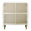 Modern White Sideboard Made of MDF with Zinc Alloy Handles & Steel Legs – Stylish Storage Furniture for Living Room, Bedroom & Hallway