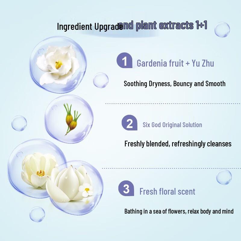 Liùshén Refreshing & Hydrating Gardenia Shower Gel